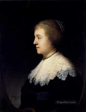 Rembrandt Canvas - Portrait Of Amalia Van Solms Rembrandt